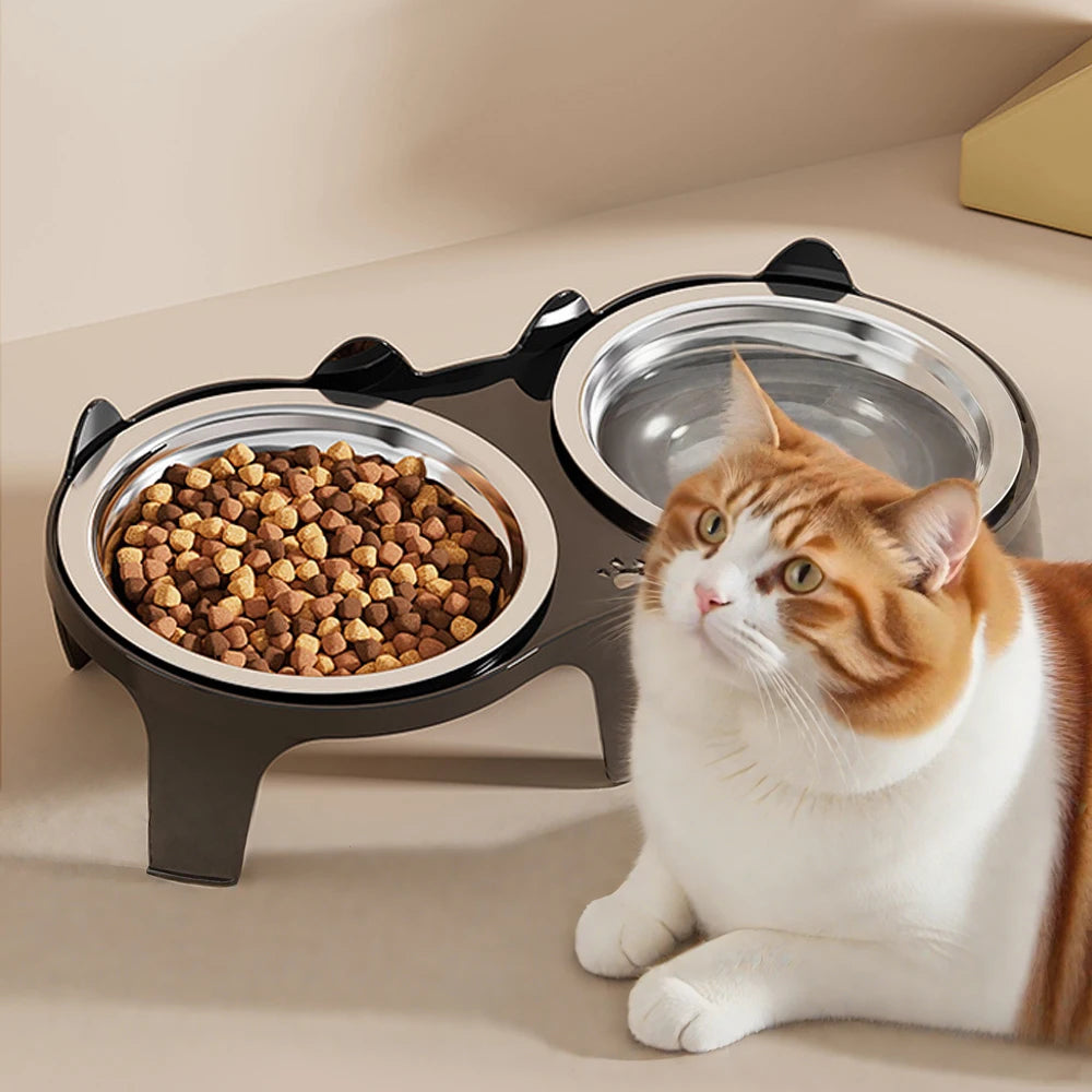 Stainless Steel Pet Food & Water Bowl – Anti-Tip Design