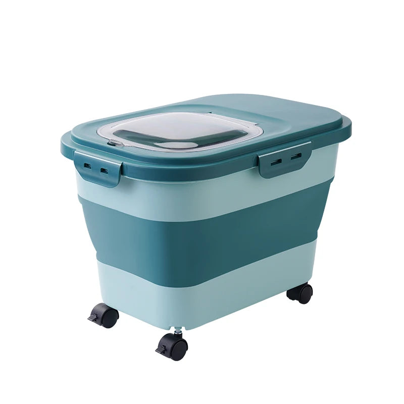 Large Collapsible Pet Food Storage Container – Airtight & Space-Saving