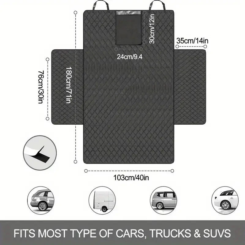 Dog Car Seat Cover for SUV – Waterproof, Wear-Resistant & Portable Liner to Protect Your Vehicle