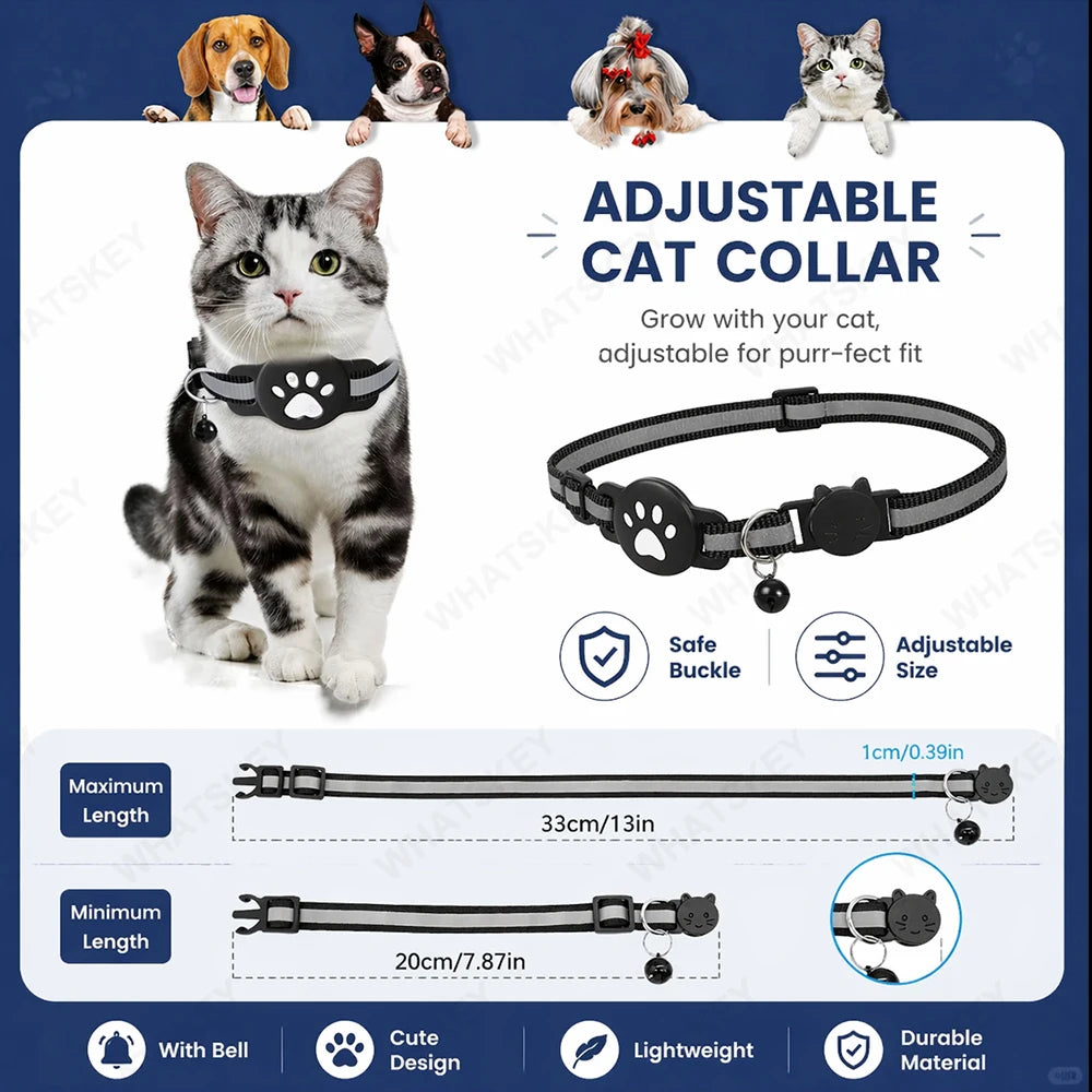 Adjustable Pet GPS Tracker Collar – Compatible with Google Find My