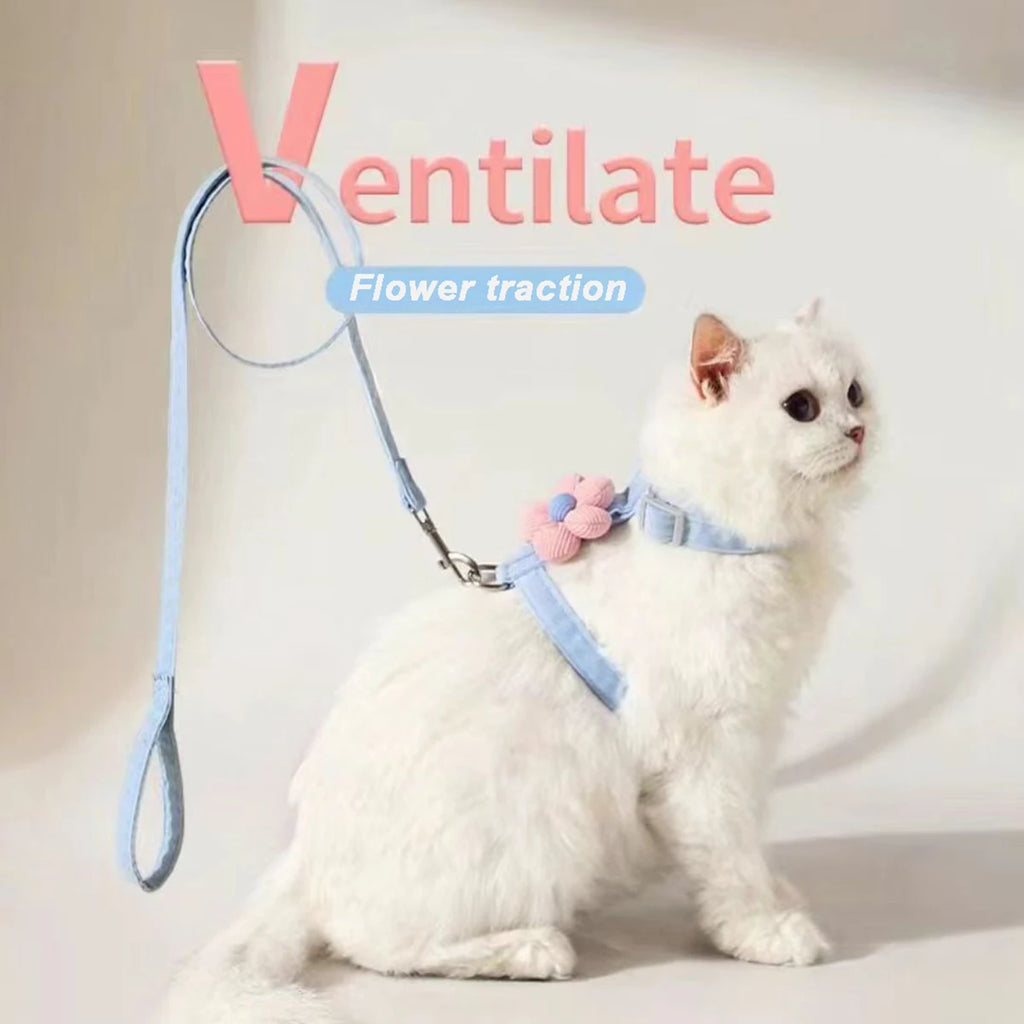 Adjustable Cat Harness & Leash Set – Breathable & Escape-Proof