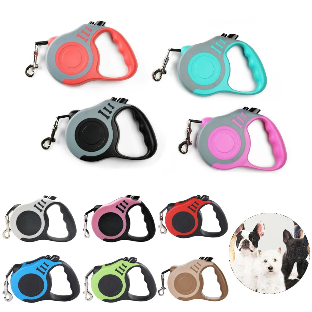 Strong Nylon Retractable Dog Leash – 3M & 5M for All Breeds