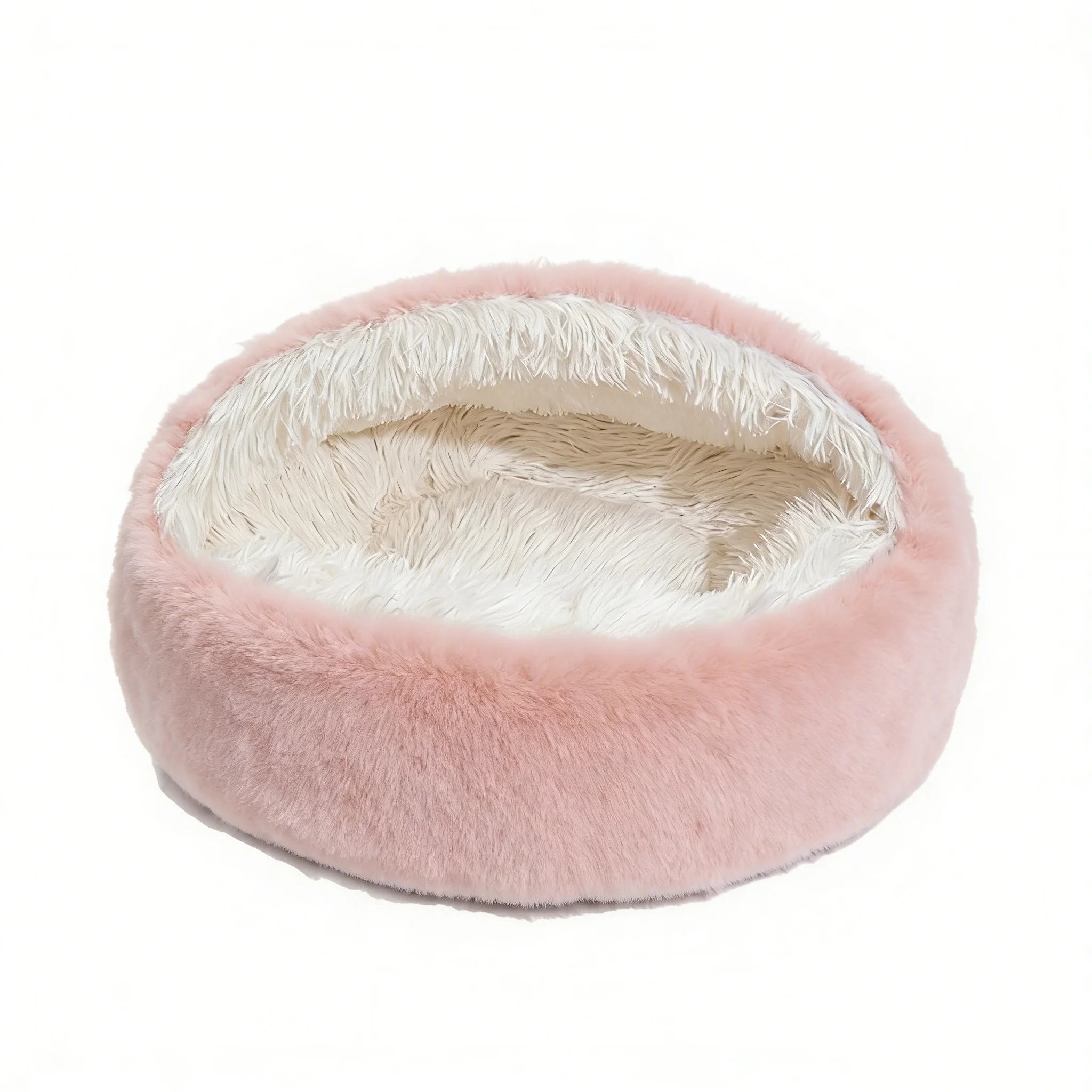 Winter Warm Shell-Shape Cat Bed – Plush Semi-Enclosed Pet Nest