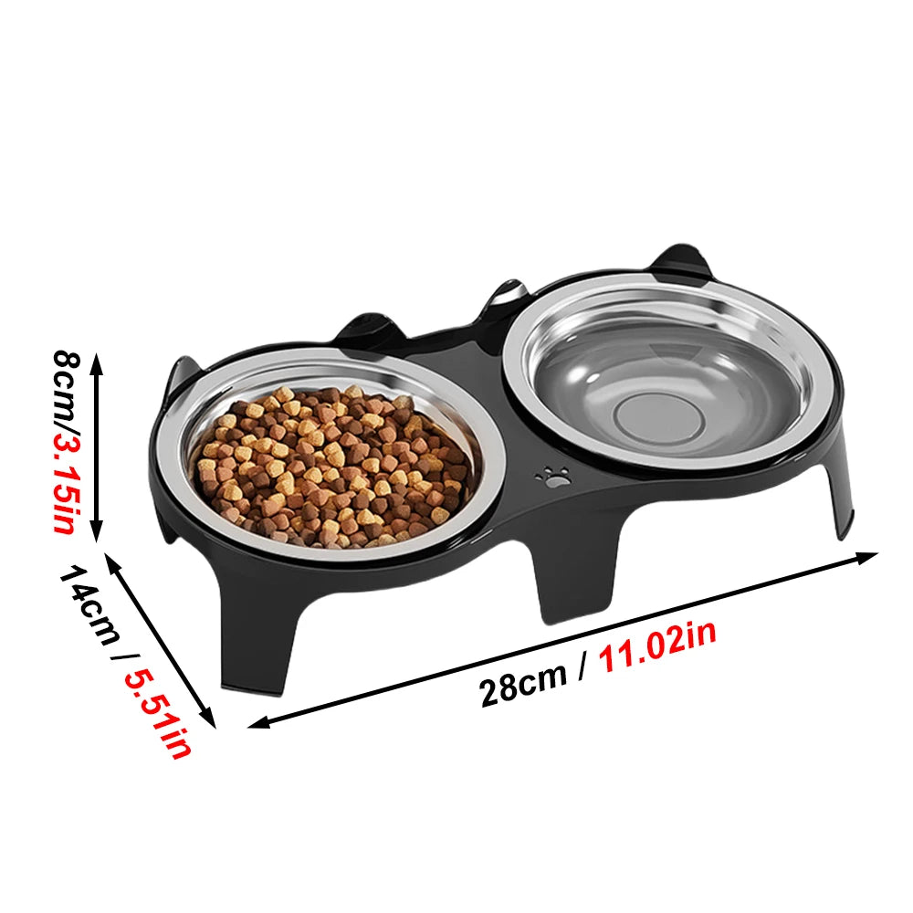 Stainless Steel Pet Food & Water Bowl – Anti-Tip Design