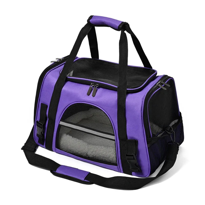 Portable Pet Carrier Backpack – Breathable Foldable Shoulder Bag for Cats & Dogs