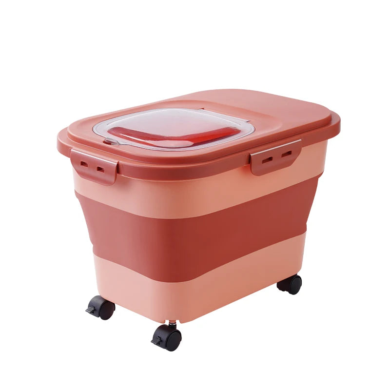 Large Collapsible Pet Food Storage Container – Airtight & Space-Saving