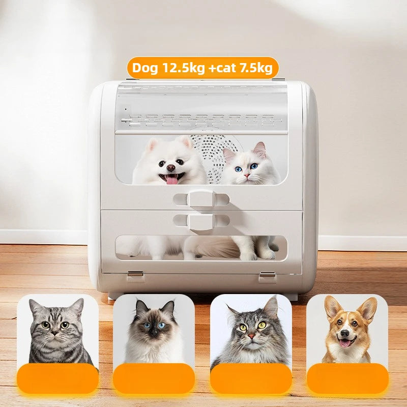 Smart Pet Drying Box – Low Noise Hair Dryer with Sterilisation & Timer for Cats & Dogs