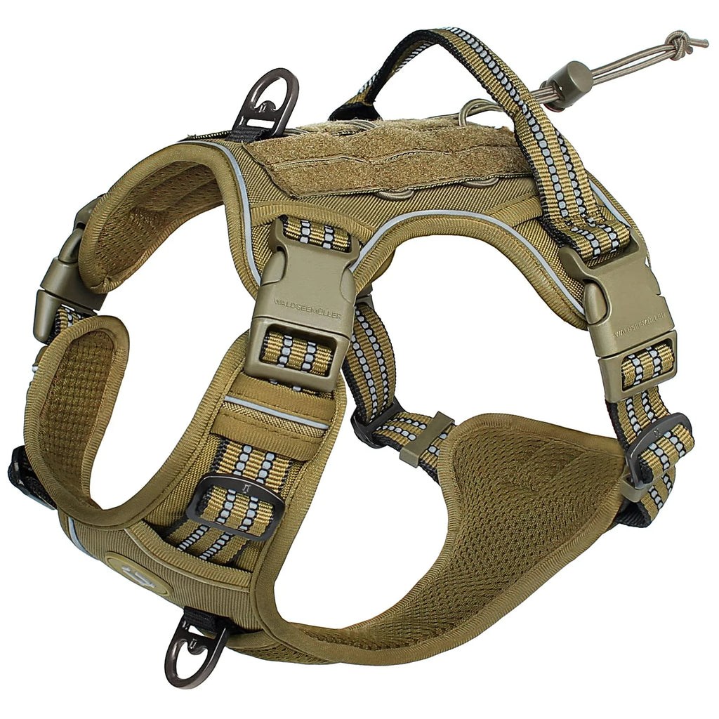 Tactical Dog Harness – No-Pull MOLLE Vest for Medium & Large Dogs