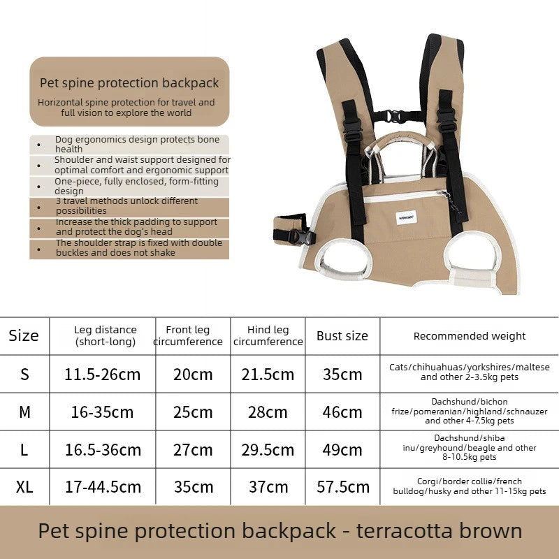 SpineEase Dog Carrier Backpack