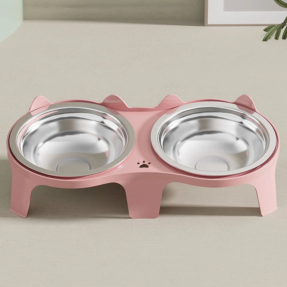 Stainless Steel Pet Food & Water Bowl – Anti-Tip Design