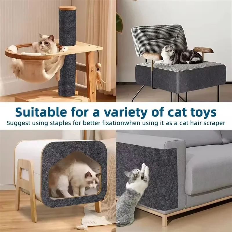 Cat Scratcher Sofa Protector – Self-Adhesive Trimmable Carpet Mat (7 Colours)