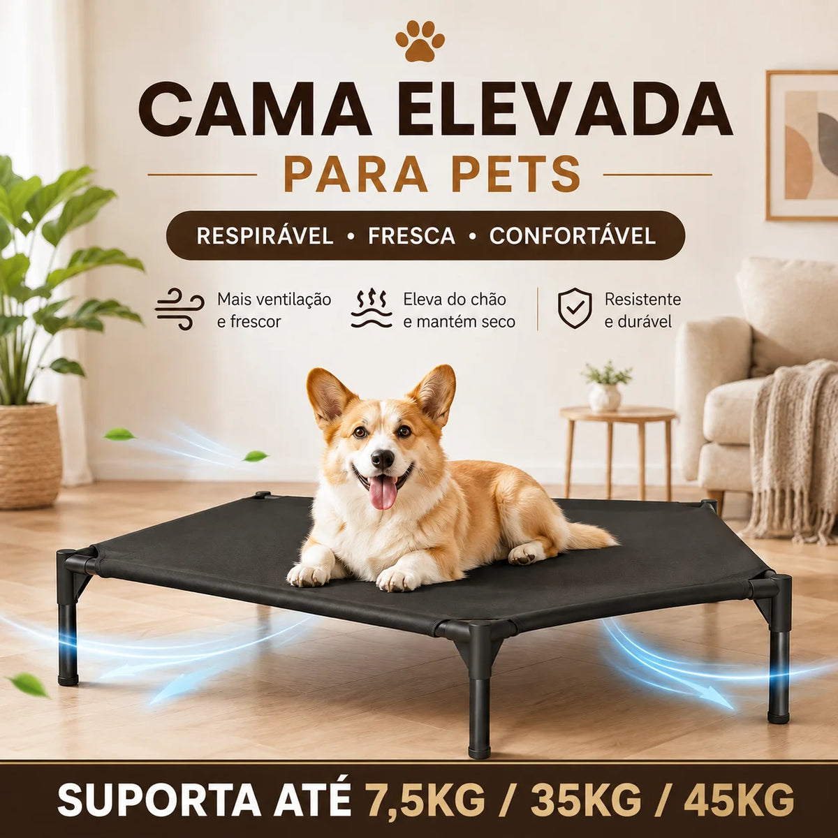 TrailRest Elevated Pet Camping Bed