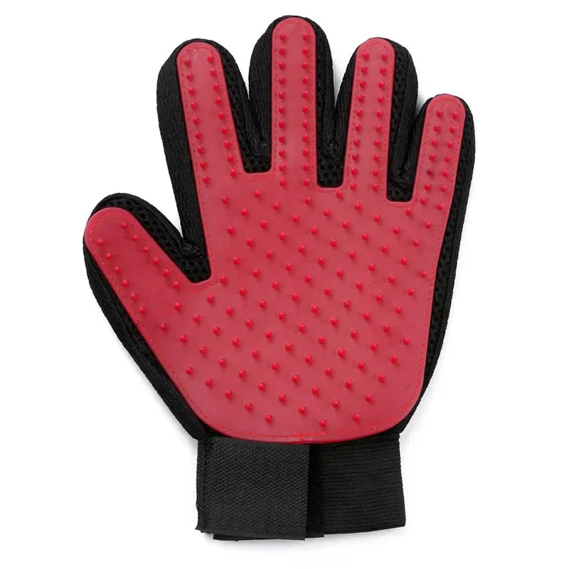 Silicone Pet Grooming Gloves – Gentle Hair Removal for Dogs & Cats