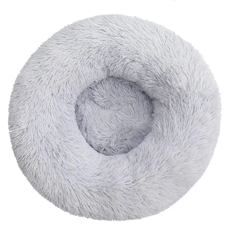 Round Plush Pet Bed – Soft & Warm for Dogs and Cats
