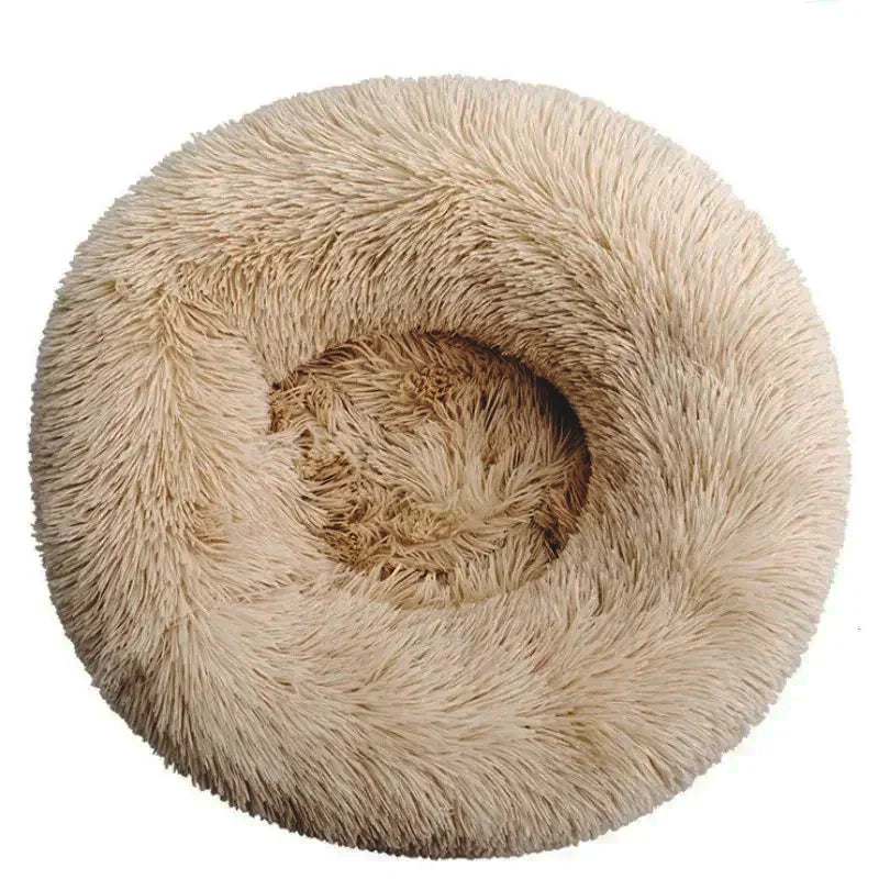 Round Plush Pet Bed – Soft & Warm for Dogs and Cats