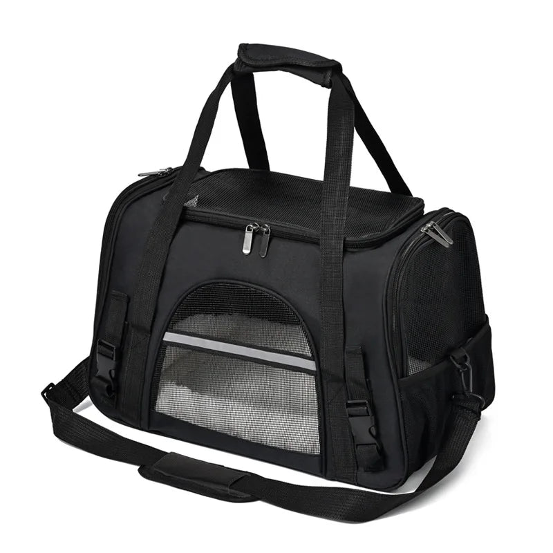 Portable Pet Carrier Backpack – Breathable Foldable Shoulder Bag for Cats & Dogs