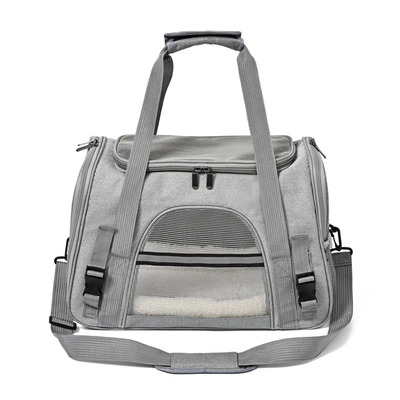Portable Pet Carrier Backpack – Breathable Foldable Shoulder Bag for Cats & Dogs