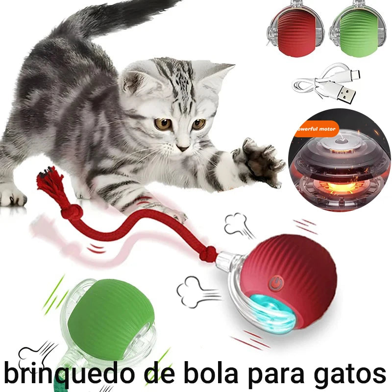 Automatic Rolling Cat Ball Toy – Rechargeable Interactive Toy