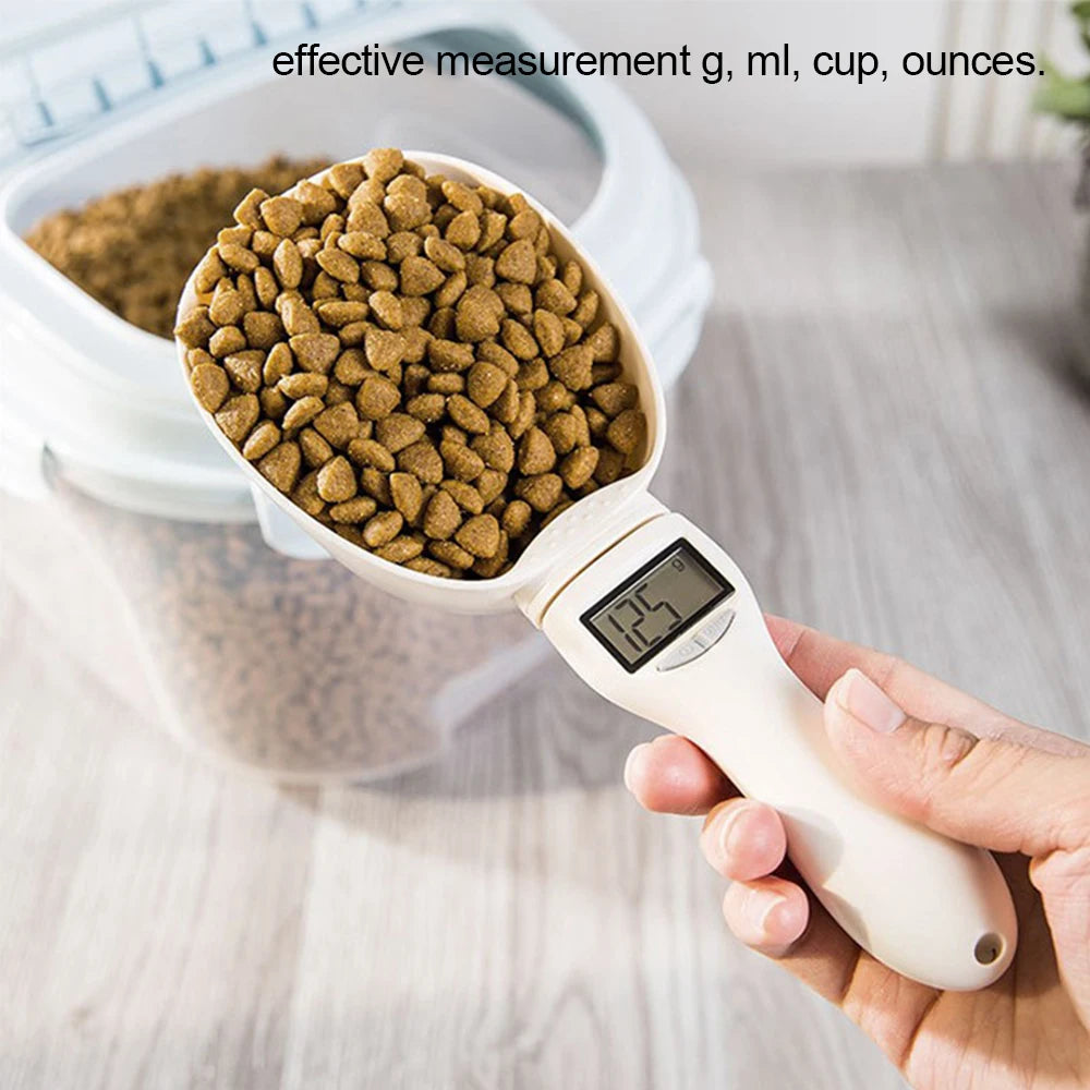 Digital Pet Food Measuring Scoop – Electronic Scale with LED Display