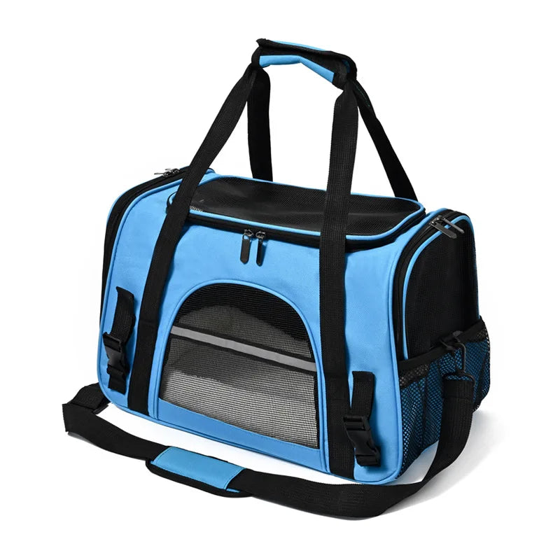 Portable Pet Carrier Backpack – Breathable Foldable Shoulder Bag for Cats & Dogs