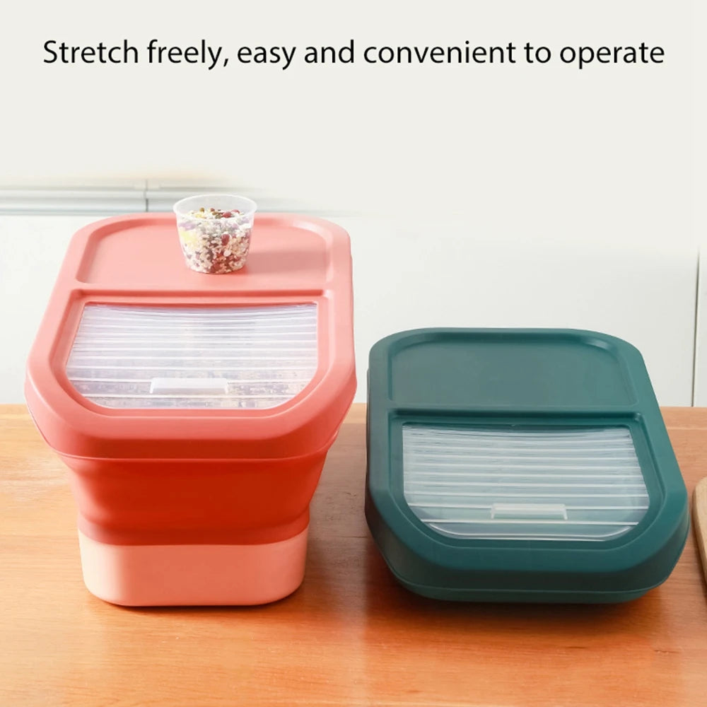 Collapsible Pet Food Storage Container – Airtight & Foldable