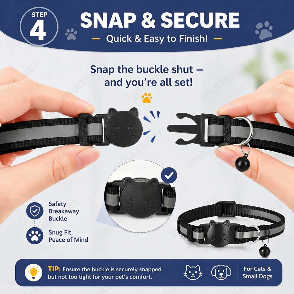 Adjustable Pet GPS Tracker Collar – Compatible with Google Find My