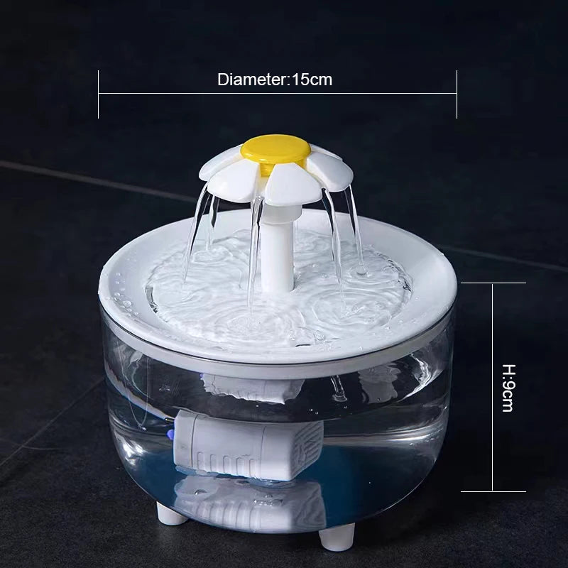 Electric Pet Water Fountain – 1200mL Auto Filter USB Dispenser