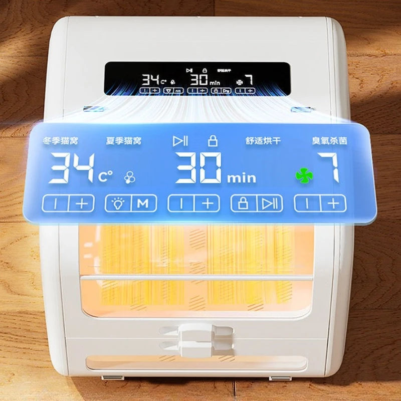 Smart Pet Drying Box – Low Noise Hair Dryer with Sterilisation & Timer for Cats & Dogs