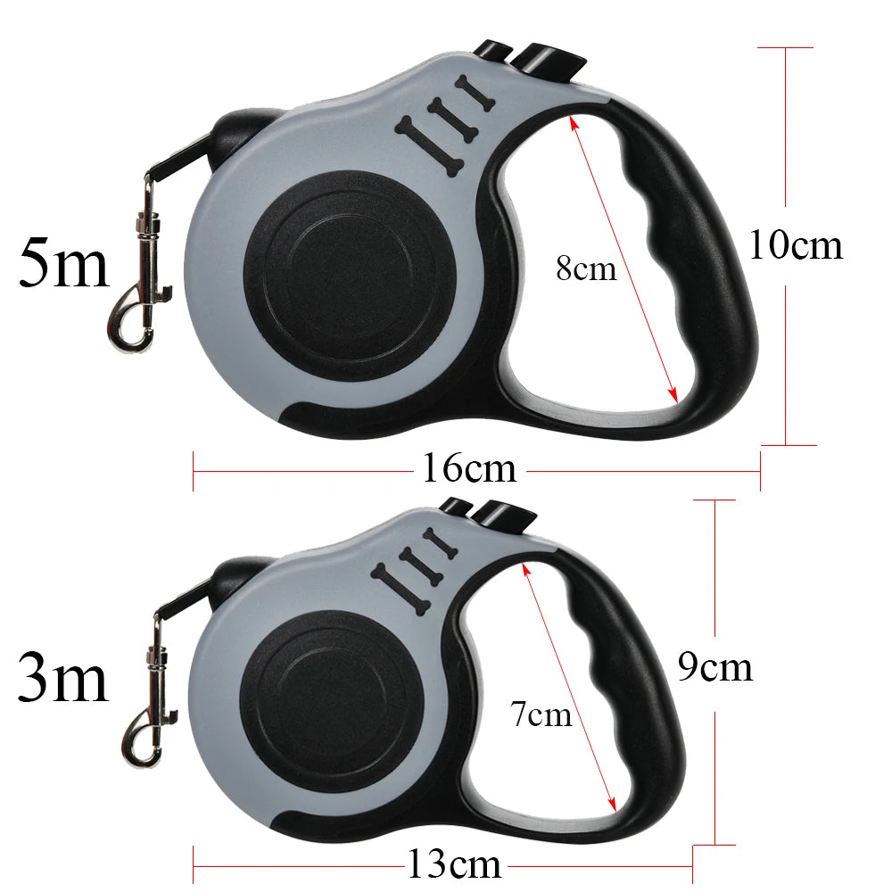 Strong Nylon Retractable Dog Leash – 3M & 5M for All Breeds