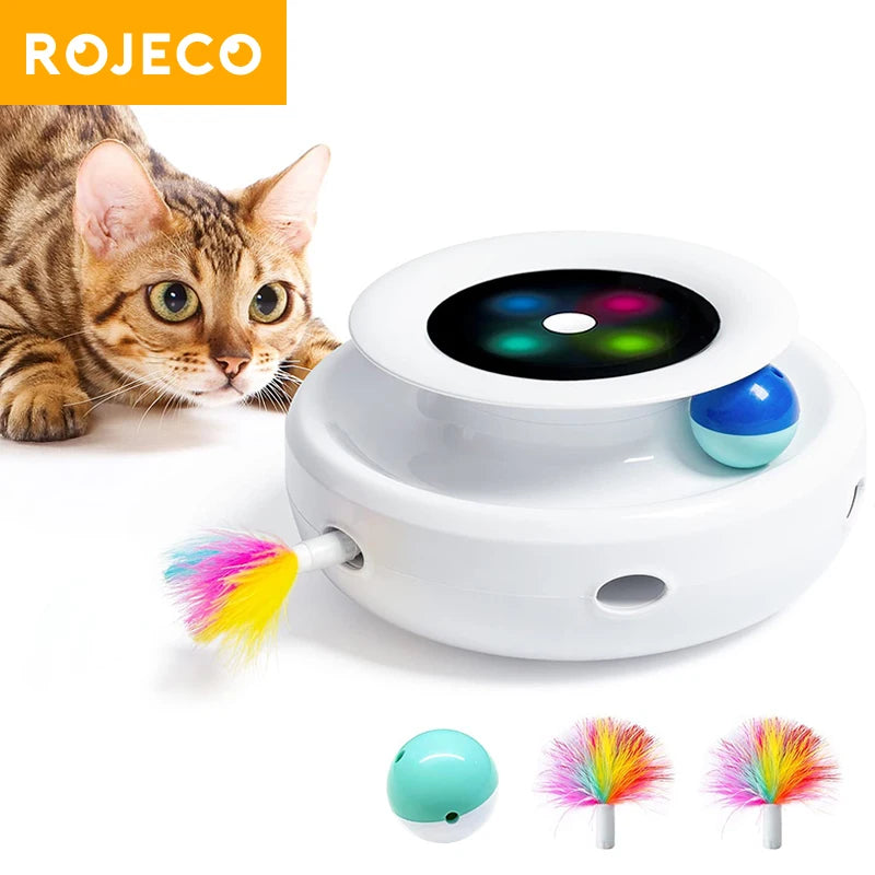 FeatherSpin 2-in-1 Smart Cat Toy Set