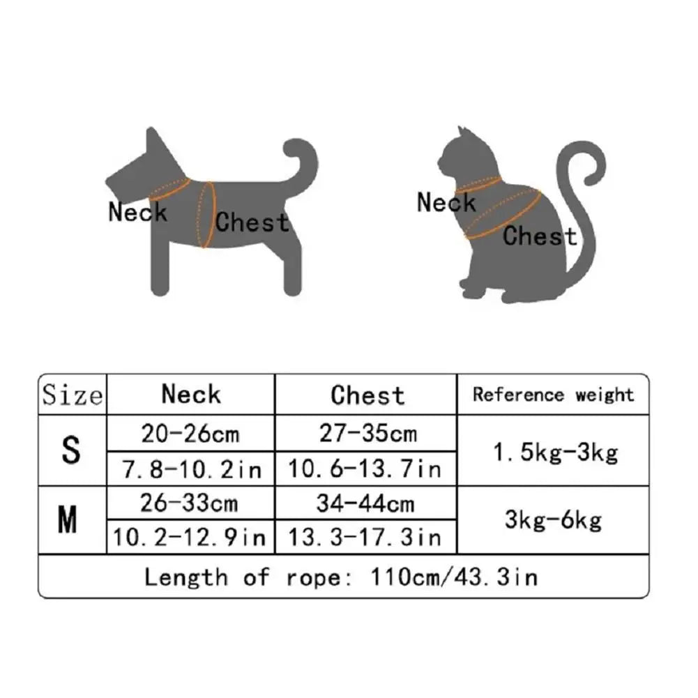 Undershirt Style Pet Harness & Leash – Adjustable Vest for Cats & Small Dogs