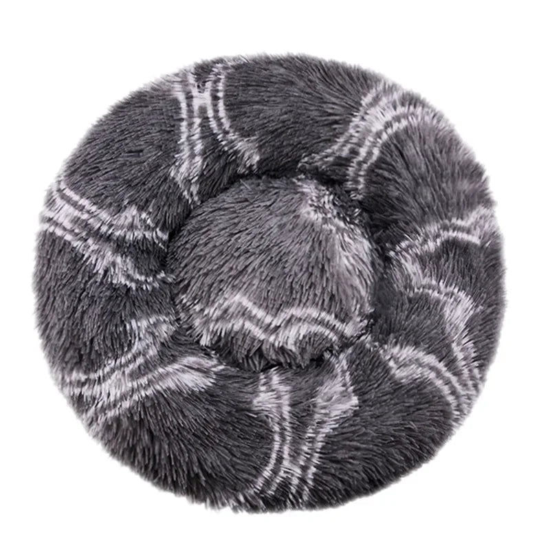 Round Plush Pet Bed – Soft & Warm for Dogs and Cats