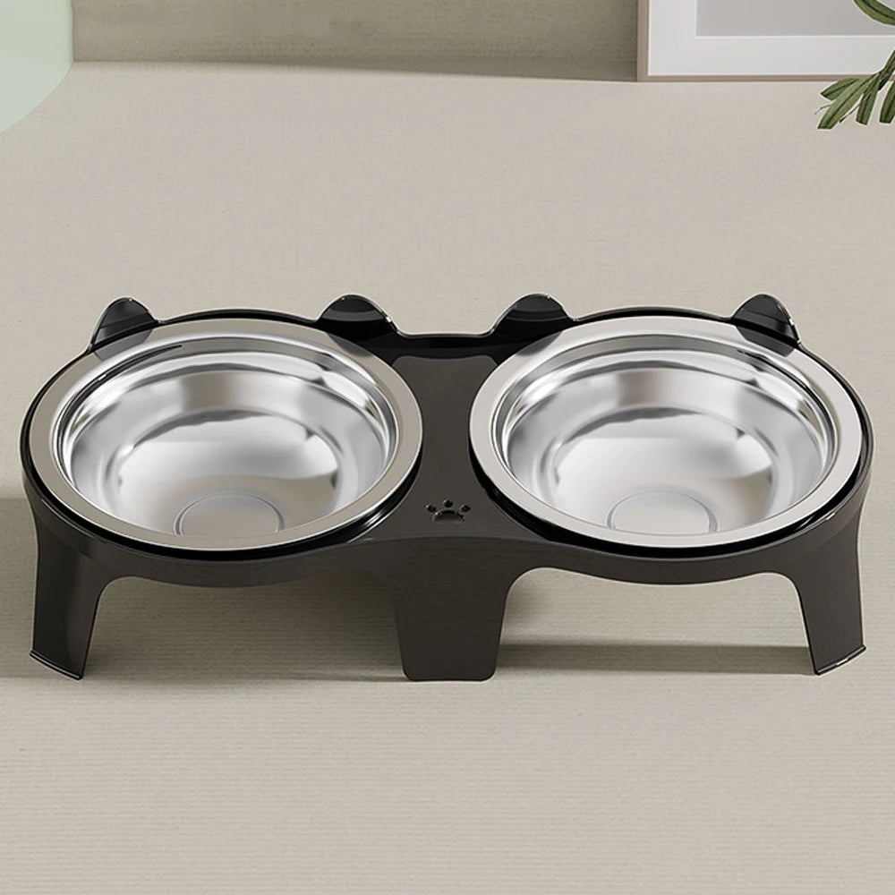 Stainless Steel Pet Food & Water Bowl – Anti-Tip Design