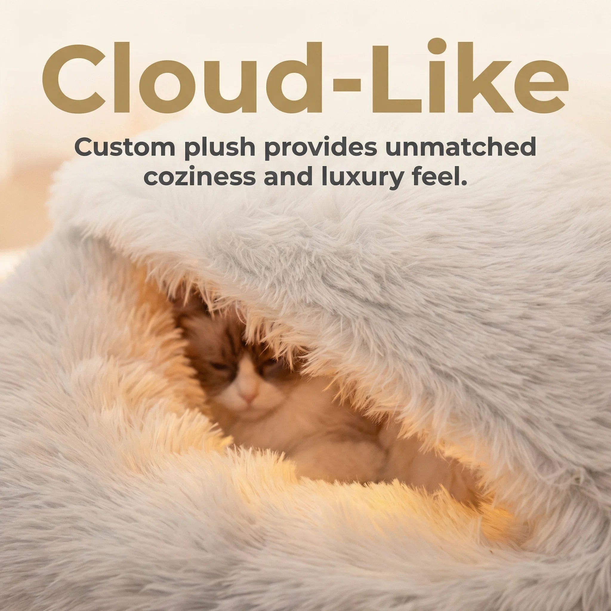 Winter Warm Shell-Shape Cat Bed – Plush Semi-Enclosed Pet Nest