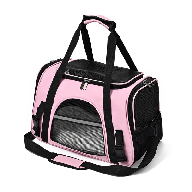 Portable Pet Carrier Backpack – Breathable Foldable Shoulder Bag for Cats & Dogs