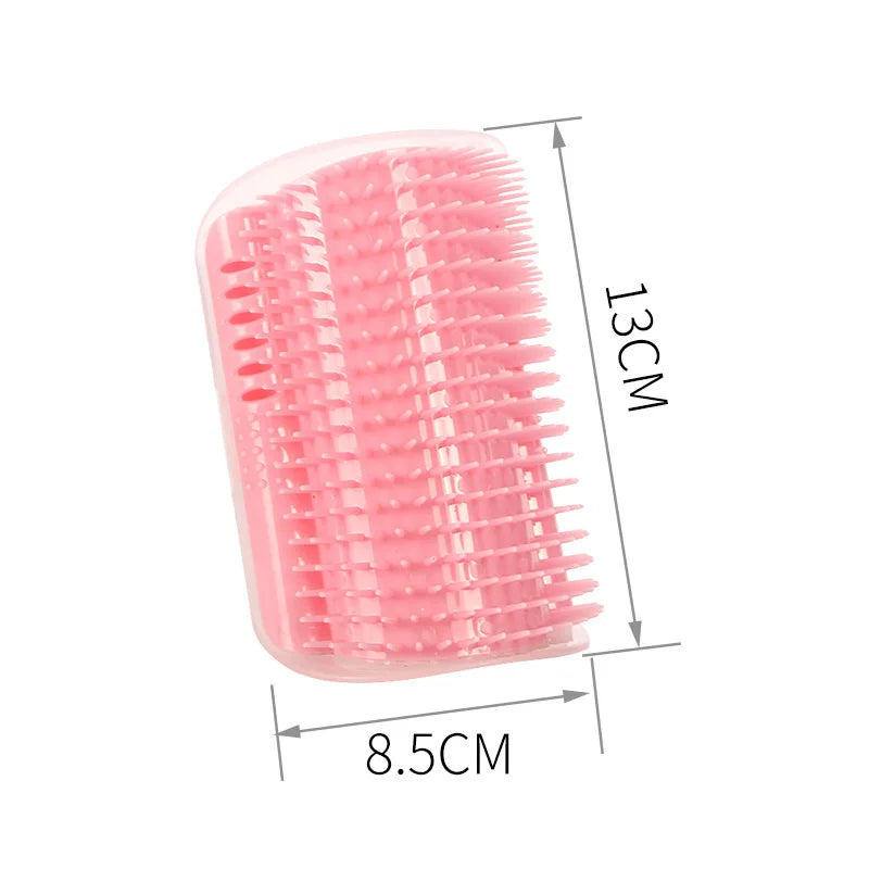Cat Corner Massage Brush – Self-Grooming Scratcher with Hair Removal Comb