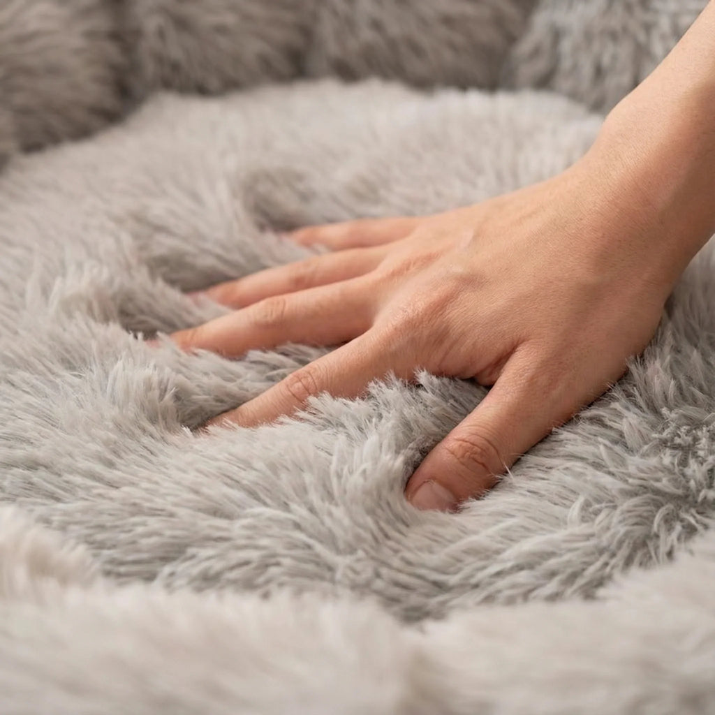 Winter Warm Shell-Shape Cat Bed – Plush Semi-Enclosed Pet Nest