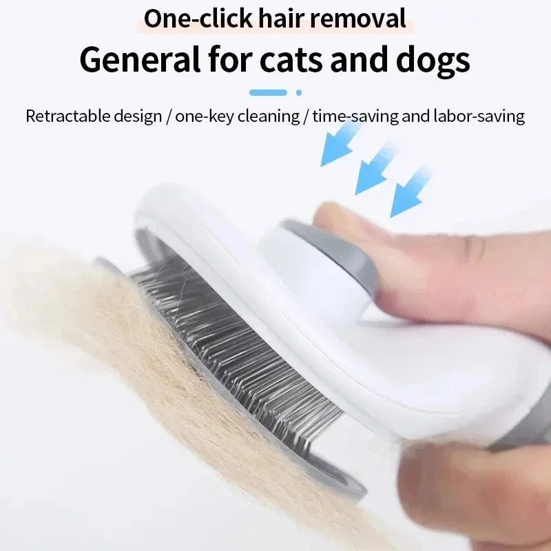 Self-Cleaning Pet Brush & Dematting Comb – For Dogs & Cats