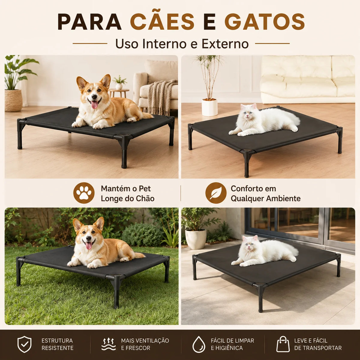 TrailRest Elevated Pet Camping Bed