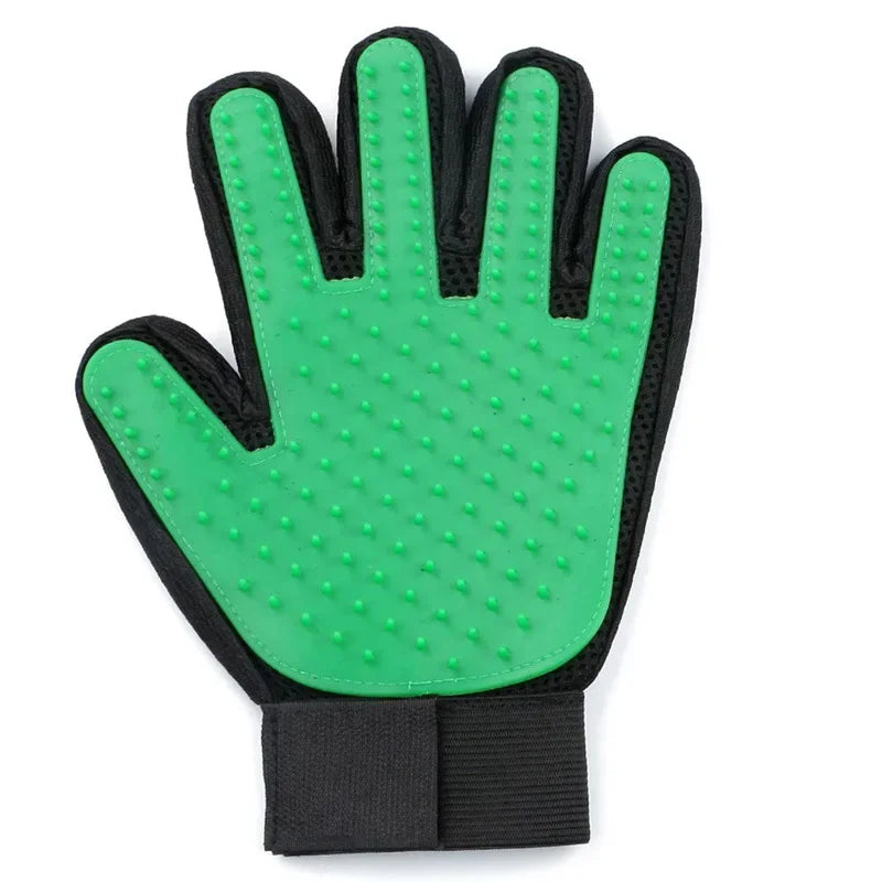 Silicone Pet Grooming Gloves – Gentle Hair Removal for Dogs & Cats