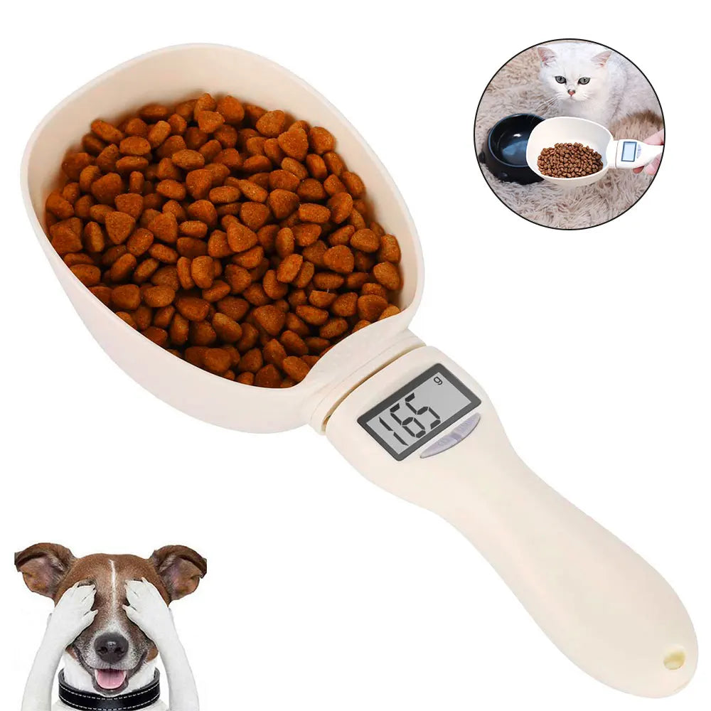 Digital Pet Food Measuring Scoop – Electronic Scale with LED Display