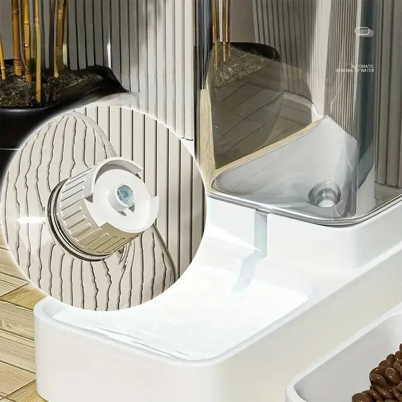 GravityServe Pet Food & Water Dispenser