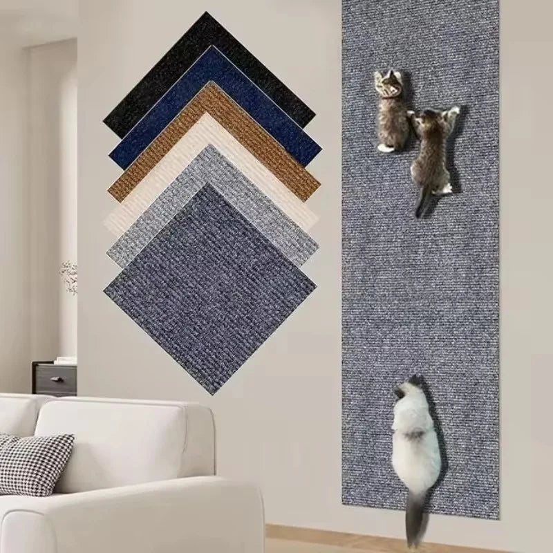 Cat Scratcher Sofa Protector – Self-Adhesive Trimmable Carpet Mat (7 Colours)