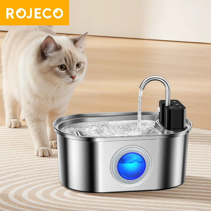 AquaSteel Wireless Smart Pet Fountain