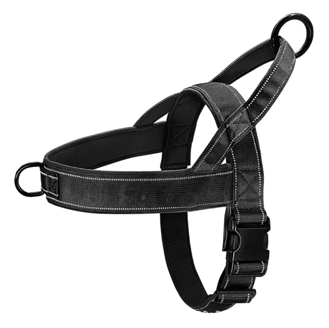 Heavy-Duty Tactical No-Pull Dog Harness – Padded Vest for Large Breeds