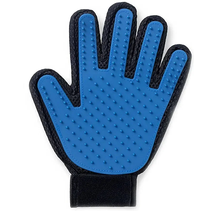 Silicone Pet Grooming Gloves – Gentle Hair Removal for Dogs & Cats