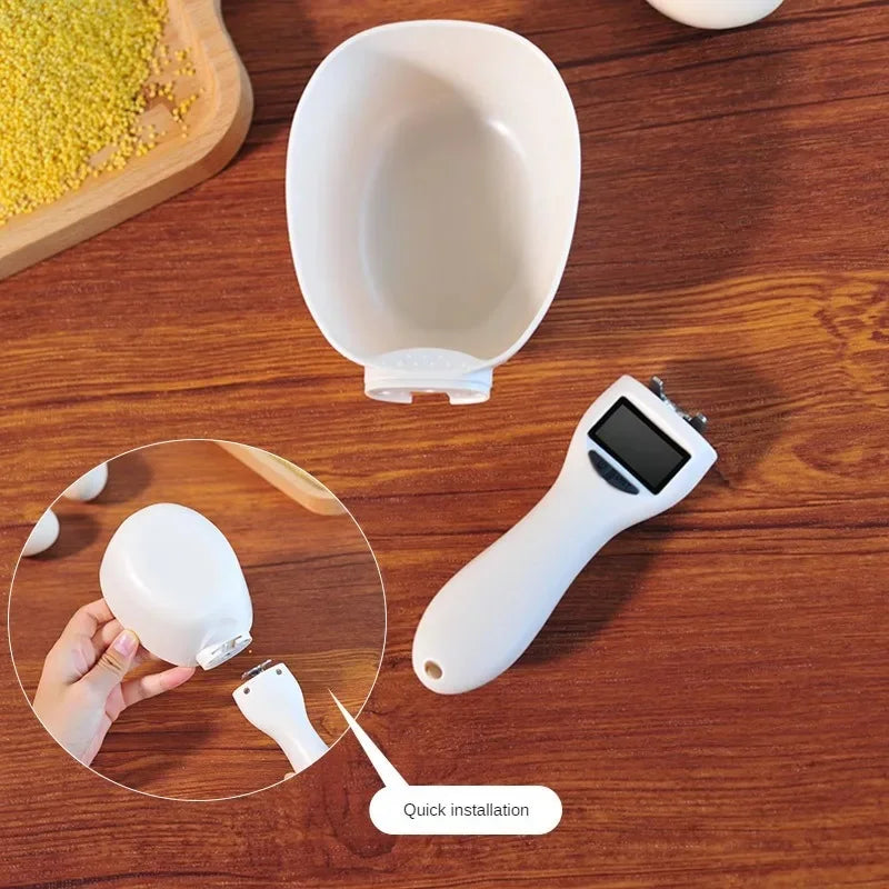 Digital Pet Food Measuring Scoop – Electronic Scale with LED Display