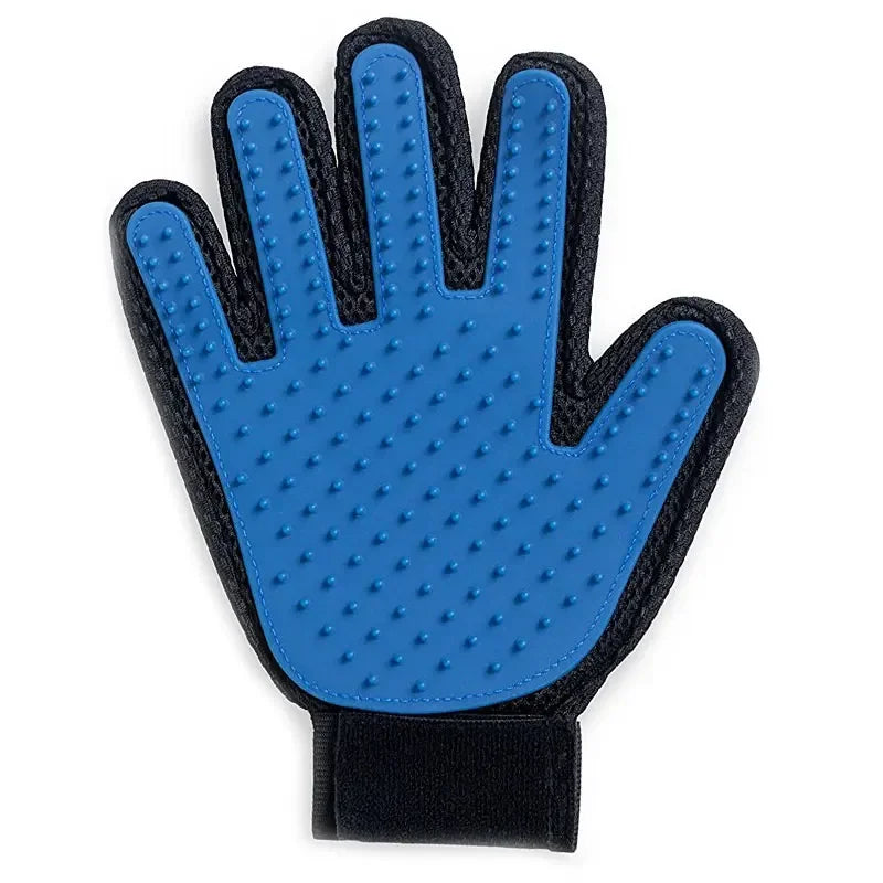 Silicone Pet Grooming Gloves – Gentle Hair Removal for Dogs & Cats