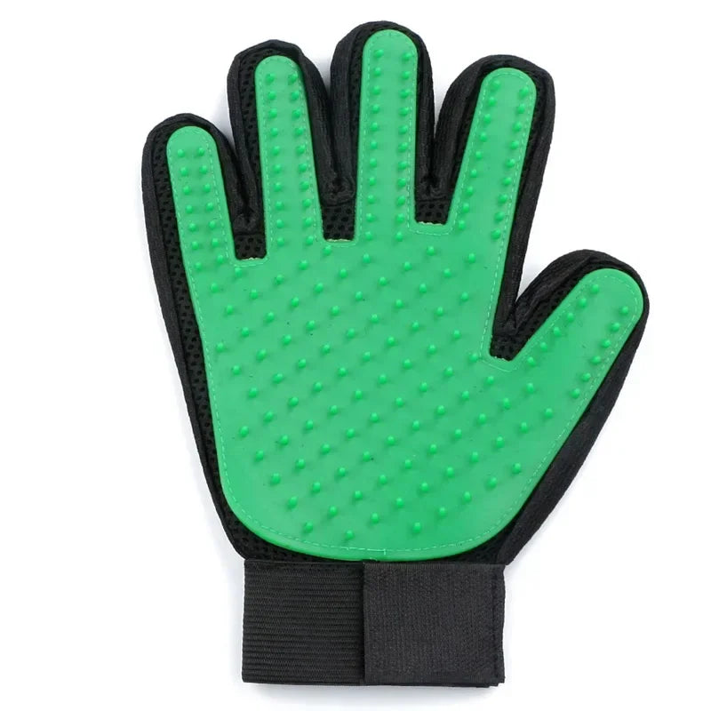 Silicone Pet Grooming Gloves – Gentle Hair Removal for Dogs & Cats