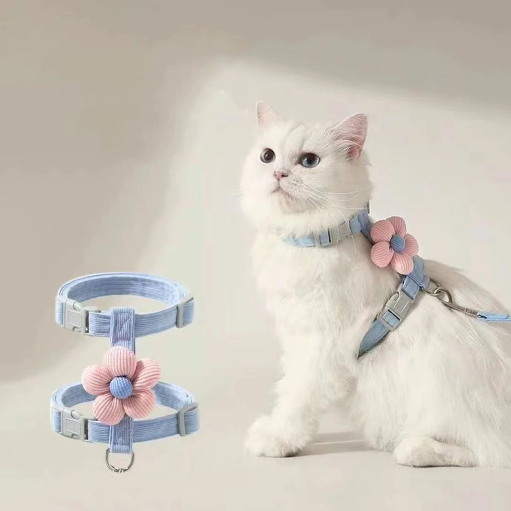 Adjustable Cat Harness & Leash Set – Breathable & Escape-Proof